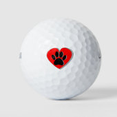 Hoortekening van de hond golfballen (Voorkant)