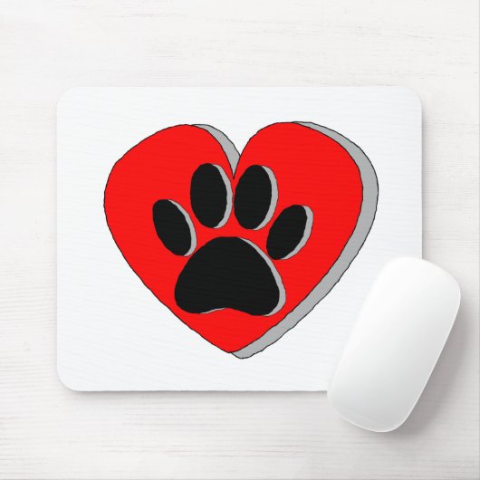 Hoortekening van de hond muismat (Met muis)