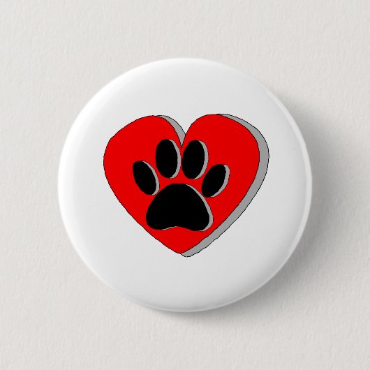 Hoortekening van de hond ronde button 5,7 cm (Voorkant)