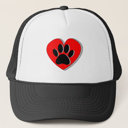 Hoortekening van de hond trucker pet (Voorkant)