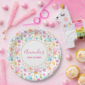 Hoorten en Muffins Waterverf Pattern Party Papieren Bordje (Feest)