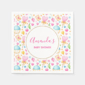 Hoorten en Muffins Waterverf Pattern Party Servet (Voorkant)