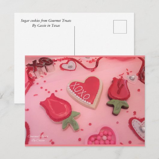 Hoorten en Rozen Suikerkoekjes Briefkaart (Voorkant / Achterkant)