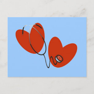 Hoorten en stethoscoop T-shirts en cadeautjes Briefkaart