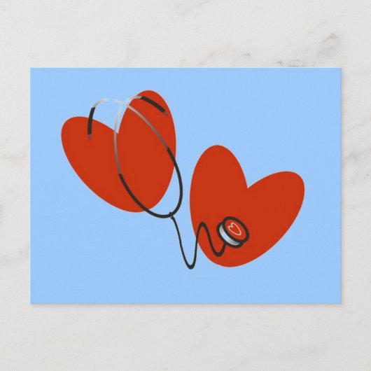 Hoorten en stethoscoop T-shirts en cadeautjes Briefkaart (Voorkant)