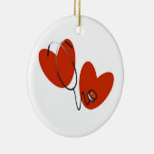 Hoorten en stethoscoop T-shirts en cadeautjes Keramisch Ornament (Rechts)