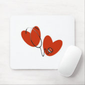 Hoorten en stethoscoop T-shirts en cadeautjes Muismat (Met muis)