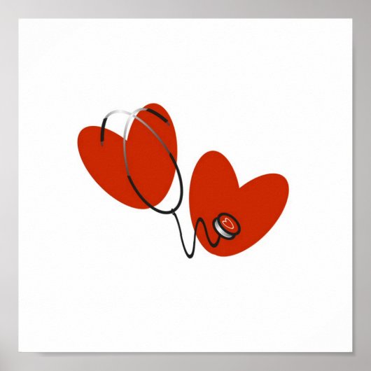Hoorten en stethoscoop T-shirts en cadeautjes Poster (Voorkant)