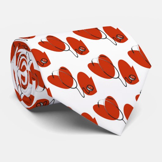 Hoorten en stethoscoop T-shirts en cadeautjes Stropdas (Opgerold)