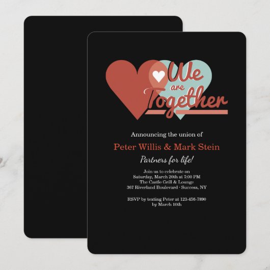 Hoorten samen Uitnodiging (Voorkant / Achterkant)