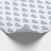 Hoorten van Baby Blue Rozen in Offset Rows Pattern Cadeaupapier (Hoek)
