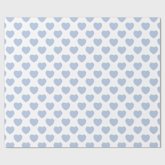 Hoorten van Baby Blue Rozen in Offset Rows Pattern Cadeaupapier (Vlak)