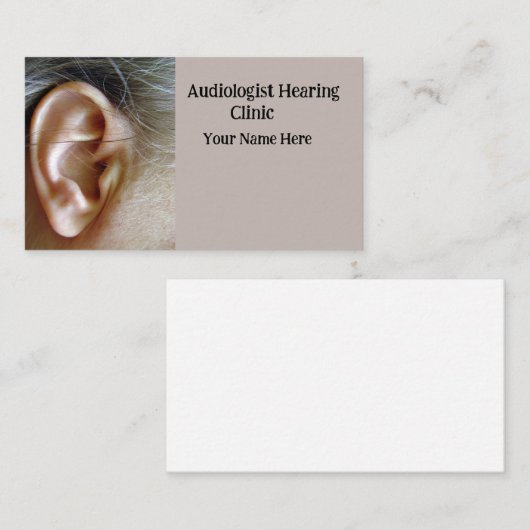 hoortoestellen-audiologie visitekaartje (Voorkant / Achterkant)