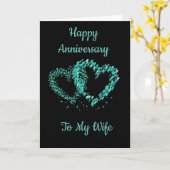 HOORZITTEN EN HOUDEN OP ONS JUBILEUM "WIFE" KAART (Gele Bloem)