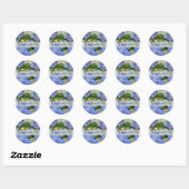HOORZITTEN EN HYDRANGEA ~ Envelopzeegelaars/sticke Ronde Sticker (Vel)