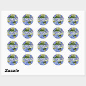 HOORZITTEN EN HYDRANGEAS ~ Envelope Sealers/Sticke Ronde Sticker (Vel)