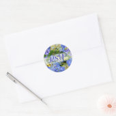 HOORZITTEN EN HYDRANGEAS ~ Envelope Sealers/Sticke Ronde Sticker (Envelop)