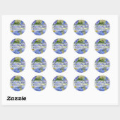 HOORZITTEN EN HYDRANGEAS ~ Envelope Sealers/Sticke Ronde Sticker (Vel)
