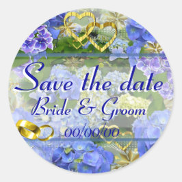 HOORZITTEN EN HYDRANGEAS ~ Envelope Sealers/Sticke Ronde Sticker