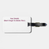 HOORZITTEN MET VERLIES BAGAGELABEL (Achterkant horizontaal)