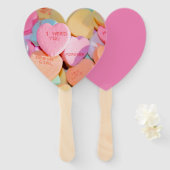 HOORZITTEN SNOEP valentijnse Handwaaier (Voorkant en achterkant)