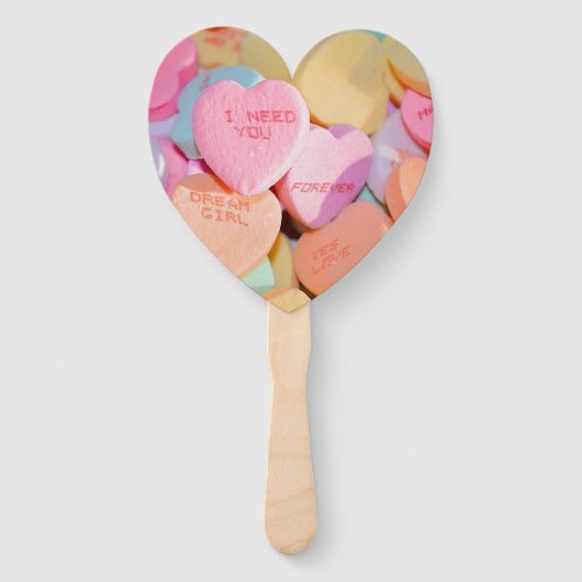 HOORZITTEN SNOEP valentijnse Handwaaier (Voorkant)