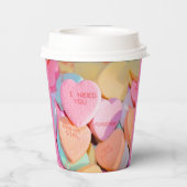 HOORZITTEN SNOEP valentijnse Papieren Bekers (Achterkant)