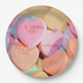 HOORZITTEN SNOEP valentijnse Papieren Bordje (Voorkant)