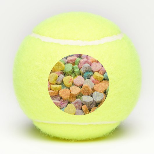 HOORZITTEN SNOEP valentijnse Tennisballen (Achterkant)