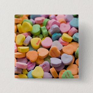 HOORZITTEN SNOEP valentijnse Vierkante Button 5,1 Cm