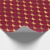 HOORZITTEN VAN DE RODE EN GOUDE VALENTIJNSDAG CADEAUPAPIER (Hoek)