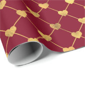 HOORZITTEN VAN DE RODE EN GOUDE VALENTIJNSDAG CADEAUPAPIER (Rol Hoek)