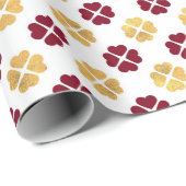 HOORZITTEN VAN DE RODE EN GOUDE VALENTIJNSDAG CADEAUPAPIER (Rol Hoek)