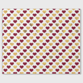 HOORZITTEN VAN DE RODE EN GOUDE VALENTIJNSDAG CADEAUPAPIER (Vlak)