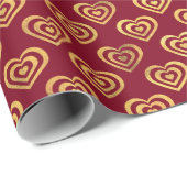 HOORZITTEN VAN DE RODE EN GOUDE VALENTIJNSDAG CADEAUPAPIER (Rol Hoek)