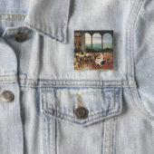 Hoorzitting 1617 vierkante button 5,1 cm (In situ)