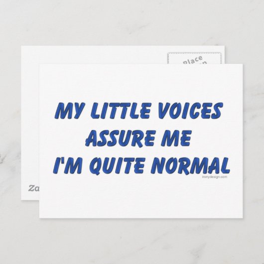 Hoorzitting Humor stemmen Briefkaart (Voorkant / Achterkant)