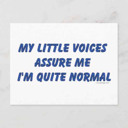 Hoorzitting Humor stemmen Briefkaart (Voorkant)