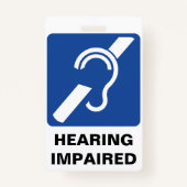 Hoorzitting met verminderde ondersteuningsbadge badge (Voorkant)