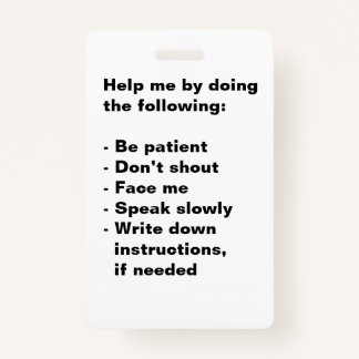 Hoorzitting met verminderde ondersteuningsbadge badge