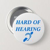 HOORZITTING RONDE BUTTON 7,6 CM (Voorkant /achterkant)