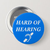 HOORZITTING RONDE BUTTON 7,6 CM (Voorkant /achterkant)