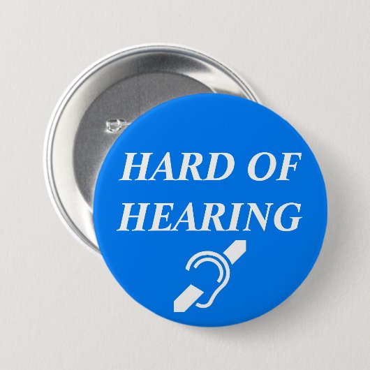 HOORZITTING RONDE BUTTON 7,6 CM (Voorkant /achterkant)