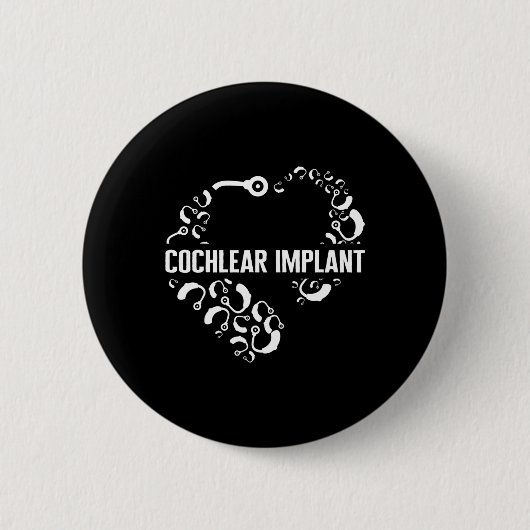 Hoorzitting Verlies bewustzijn Liefde Cochlear Imp Ronde Button 5,7 Cm (Voorkant)