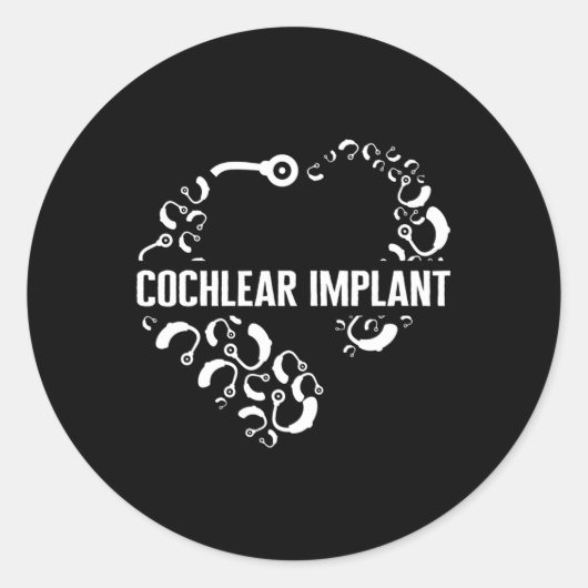 Hoorzitting Verlies bewustzijn Liefde Cochlear Imp Ronde Sticker (Voorkant)