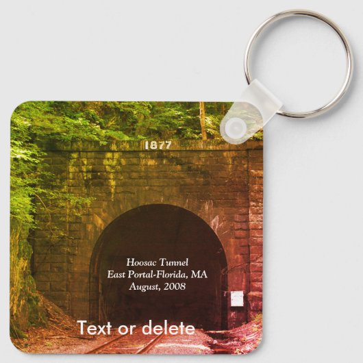 Hoosac Train Tunnel East Portal Florida Sleutelhanger (Achterkant)