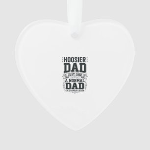 Hoosier Dad Vintage Gravure Citaat Shirt Ontwerp_1 Ornament