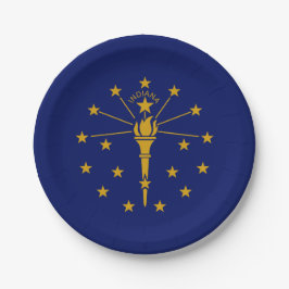 Hoosier Flag, Flag of Indiana Papieren Bordje