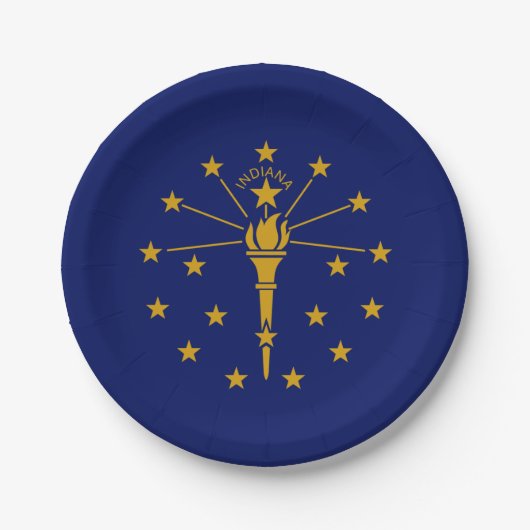 Hoosier Flag, Flag of Indiana Papieren Bordje (Voorkant)