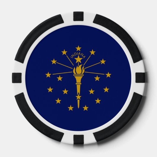 Hoosier Flag, Flag of Indiana Poker Chips (Voorkant)